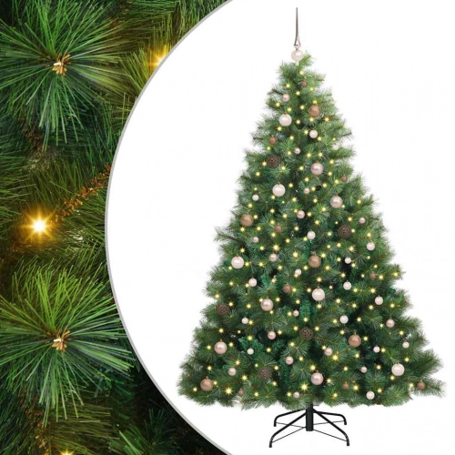 Mākslīgā Ziemassvētku Eglīte Su 300 Led Zaļa 210 Cm Pe Un Pvc Vidaxl