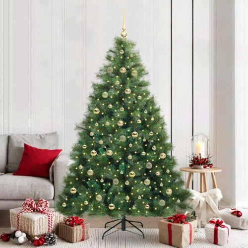 Mākslīgā Ziemassvētku Eglīte Su 300 Led Zaļa 210 Cm Pe Un Pvc Vidaxl