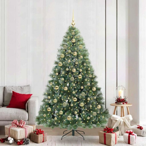Mākslīgā Ziemassvētku Eglīte Su 300 Led Zaļa 210 Cm Pe Un Pvc Vidaxl