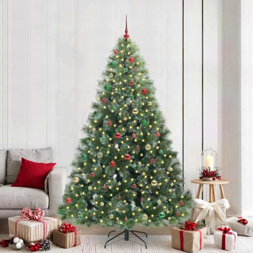 Mākslīgā Ziemassvētku Eglīte Su 300 Led Zaļa 210 Cm Pe Un Pvc Vidaxl