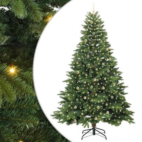 Mākslīgā Ziemassvētku Eglīte Su 300 Led Zaļa 240 Cm Pe Un Pvc Vidaxl