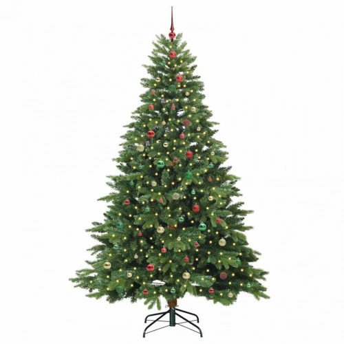 Mākslīgā Ziemassvētku Eglīte Su 300 Led Zaļa 240 Cm Pe Un Pvc Vidaxl