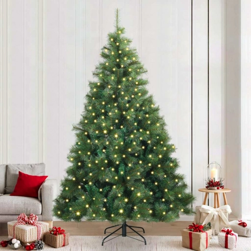 Mākslīgā Ziemassvētku Eglīte Su 300 Led Zaļa 240 Cm Pe Un Pvc Vidaxl