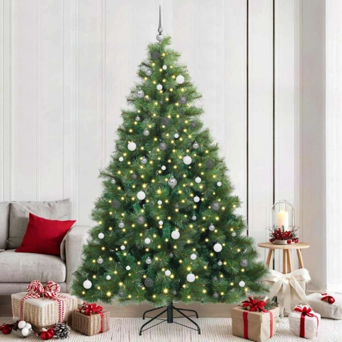 Mākslīgā Ziemassvētku Eglīte Su 300 Led Zaļa 240 Cm Pe Un Pvc Vidaxl