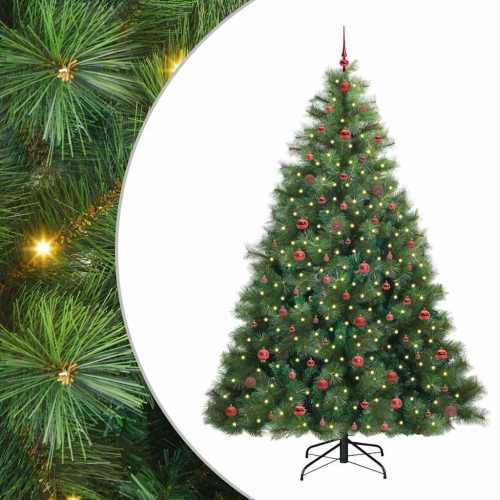 Mākslīgā Ziemassvētku Eglīte Su 300 Led Zaļa 240 Cm Pe Un Pvc Vidaxl
