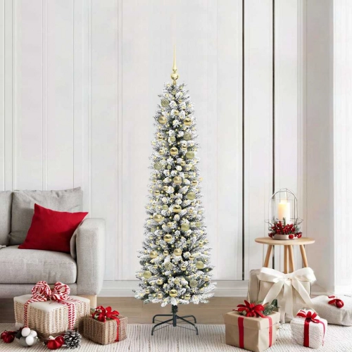 Mākslīgā Ziemassvētku Eglīte Su 300 Led Zaļš Un Balts 180 Cm Vidaxl