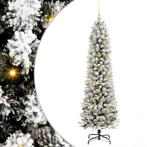 Mākslīgā Ziemassvētku Eglīte Su 300 Led Zaļš Un Balts 180 Cm Vidaxl