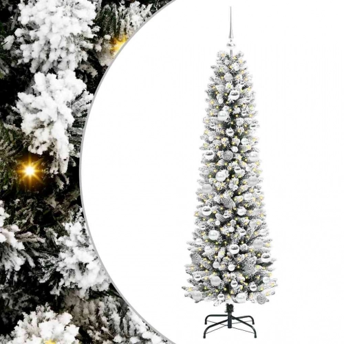 Mākslīgā Ziemassvētku Eglīte Su 300 Led Zaļš Un Balts 180 Cm Vidaxl