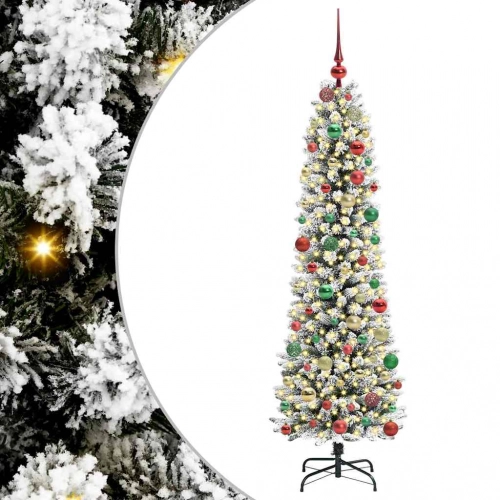 Mākslīgā Ziemassvētku Eglīte Su 300 Led Zaļš Un Balts 180 Cm Vidaxl