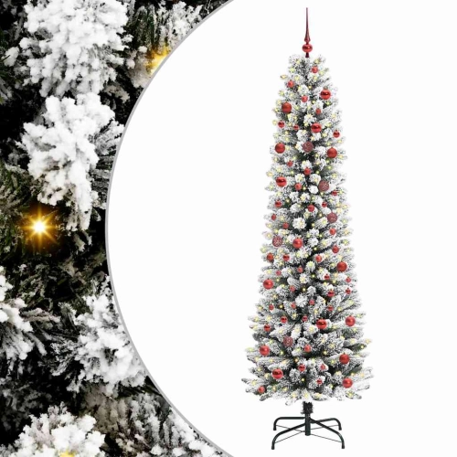 Mākslīgā Ziemassvētku Eglīte Su 300 Led Zaļš Un Balts 210 Cm Vidaxl