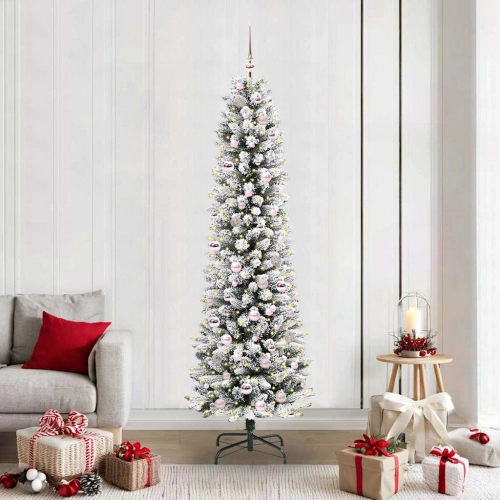 Mākslīgā Ziemassvētku Eglīte Su 300 Led Zaļš Un Balts 210 Cm Vidaxl