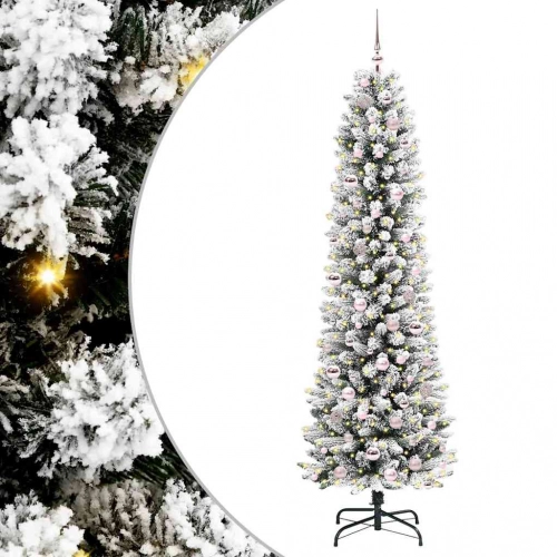 Mākslīgā Ziemassvētku Eglīte Su 300 Led Zaļš Un Balts 210 Cm Vidaxl