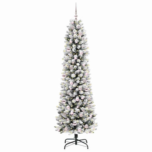 Mākslīgā Ziemassvētku Eglīte Su 300 Led Zaļš Un Balts 210 Cm Vidaxl