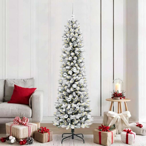 Mākslīgā Ziemassvētku Eglīte Su 300 Led Zaļš Un Balts 210 Cm Vidaxl