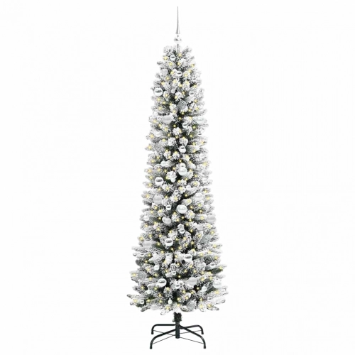 Mākslīgā Ziemassvētku Eglīte Su 300 Led Zaļš Un Balts 210 Cm Vidaxl