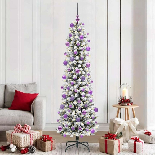 Mākslīgā Ziemassvētku Eglīte Su 300 Led Zaļš Un Balts 210 Cm Vidaxl