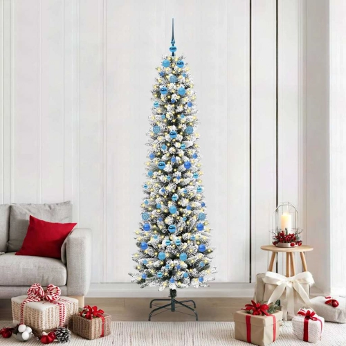 Mākslīgā Ziemassvētku Eglīte Su 300 Led Zaļš Un Balts 210 Cm Vidaxl