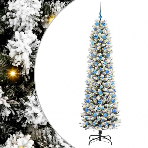 Mākslīgā Ziemassvētku Eglīte Su 300 Led Zaļš Un Balts 210 Cm Vidaxl