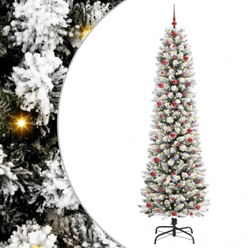 Mākslīgā Ziemassvētku Eglīte Su 300 Led Zaļš Un Balts 240 Cm Vidaxl