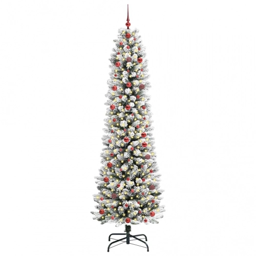 Mākslīgā Ziemassvētku Eglīte Su 300 Led Zaļš Un Balts 240 Cm Vidaxl