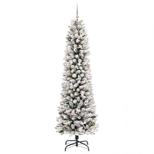 Mākslīgā Ziemassvētku Eglīte Su 300 Led Zaļš Un Balts 240 Cm Vidaxl