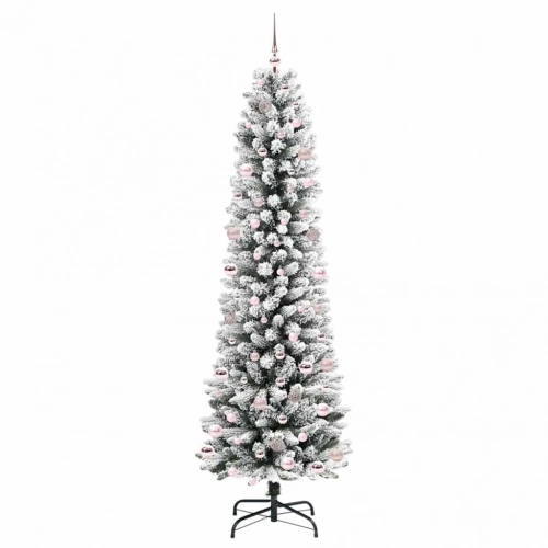Mākslīgā Ziemassvētku Eglīte Su 300 Led Zaļš Un Balts 240 Cm Vidaxl