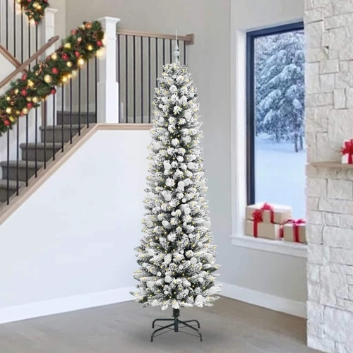 Mākslīgā Ziemassvētku Eglīte Su 300 Led Zaļš Un Balts 240 Cm Vidaxl