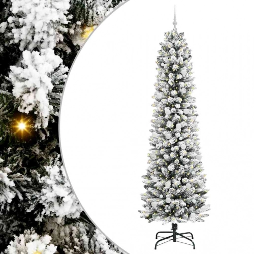 Mākslīgā Ziemassvētku Eglīte Su 300 Led Zaļš Un Balts 240 Cm Vidaxl