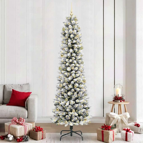 Mākslīgā Ziemassvētku Eglīte Su 300 Led Zaļš Un Balts 240 Cm Vidaxl