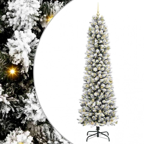 Mākslīgā Ziemassvētku Eglīte Su 300 Led Zaļš Un Balts 240 Cm Vidaxl