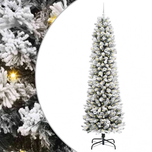 Mākslīgā Ziemassvētku Eglīte Su 300 Led Zaļš Un Balts 240 Cm Vidaxl