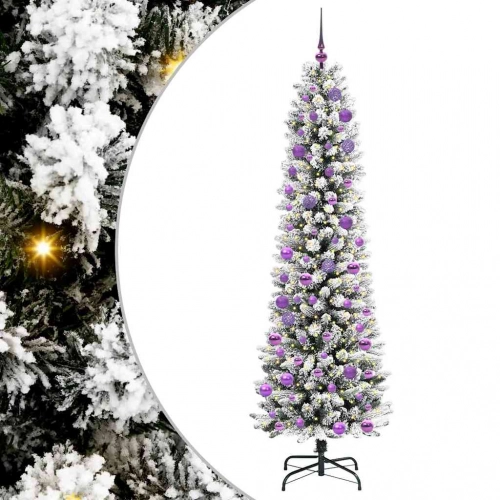 Mākslīgā Ziemassvētku Eglīte Su 300 Led Zaļš Un Balts 240 Cm Vidaxl