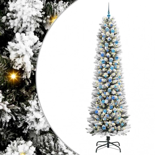 Mākslīgā Ziemassvētku Eglīte Su 300 Led Zaļš Un Balts 240 Cm Vidaxl
