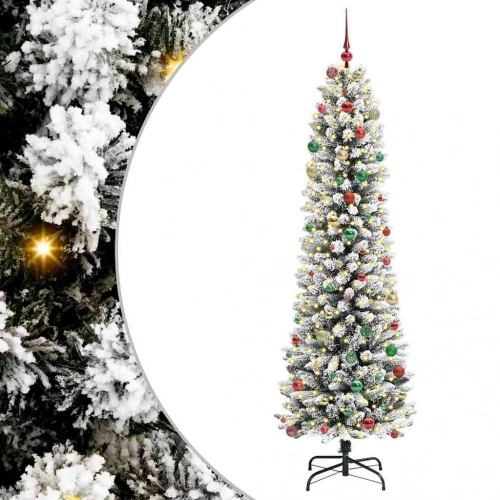 Mākslīgā Ziemassvētku Eglīte Su 300 Led Zaļš Un Balts 240 Cm Vidaxl