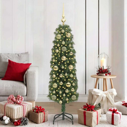 Mākslīgā Ziemassvētku Eglīte With Leds Zaļa 150 Cm Pvc Vidaxl