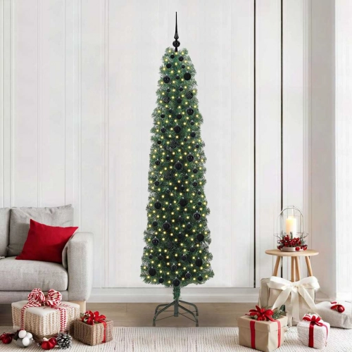 Mākslīgā Ziemassvētku Eglīte With Leds Zaļa 210 Cm Pvc Vidaxl