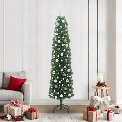 Mākslīgā Ziemassvētku Eglīte With Leds Zaļa 210 Cm Pvc Vidaxl