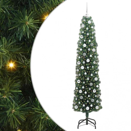 Mākslīgā Ziemassvētku Eglīte With Leds Zaļa 210 Cm Pvc Vidaxl