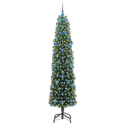 Mākslīgā Ziemassvētku Eglīte With Leds Zaļa 210 Cm Pvc Vidaxl