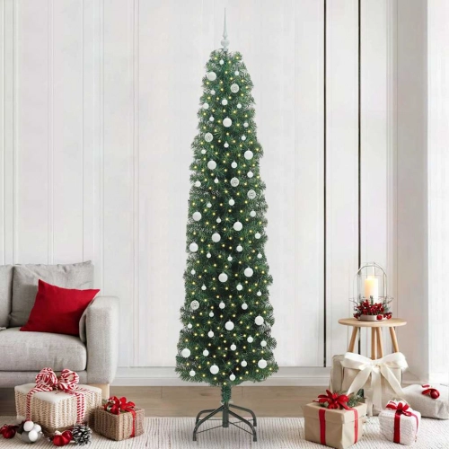 Mākslīgā Ziemassvētku Eglīte With Leds Zaļa 240 Cm Pvc Vidaxl