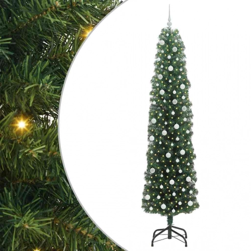 Mākslīgā Ziemassvētku Eglīte With Leds Zaļa 240 Cm Pvc Vidaxl