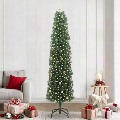 Mākslīgā Ziemassvētku Eglīte With Leds Zaļa 240 Cm Pvc Vidaxl