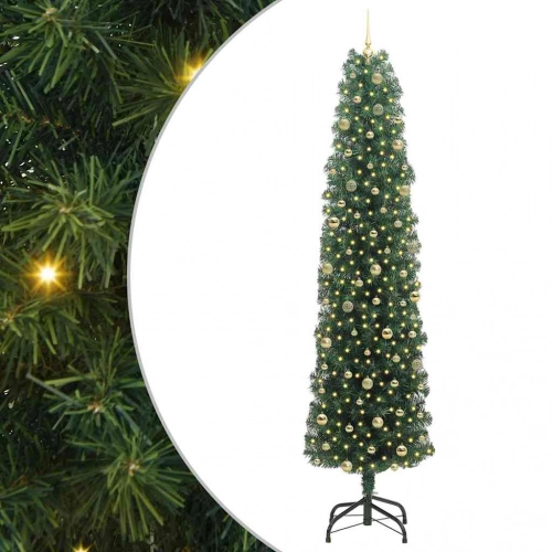 Mākslīgā Ziemassvētku Eglīte With Leds Zaļa 240 Cm Pvc Vidaxl