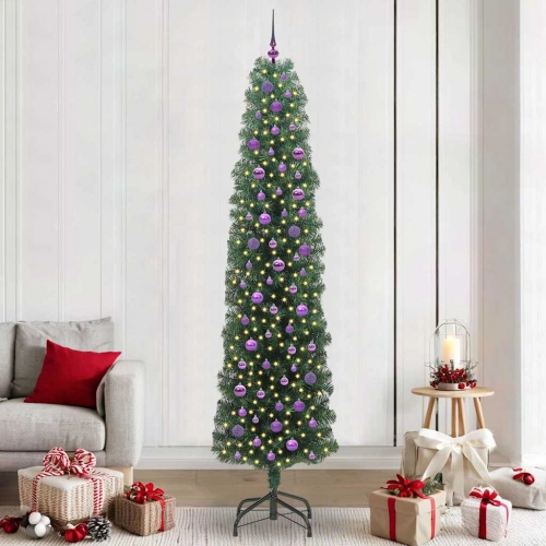 Mākslīgā Ziemassvētku Eglīte With Leds Zaļa 240 Cm Pvc Vidaxl