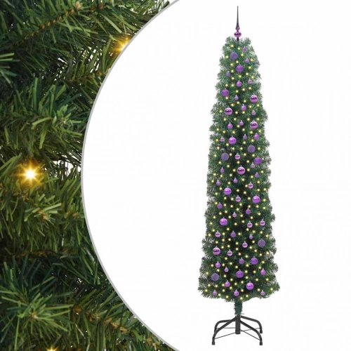 Mākslīgā Ziemassvētku Eglīte With Leds Zaļa 240 Cm Pvc Vidaxl