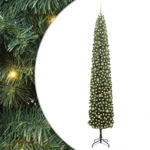 Mākslīgā Ziemassvētku Eglīte With Leds Zaļa 270 Cm Pvc Vidaxl