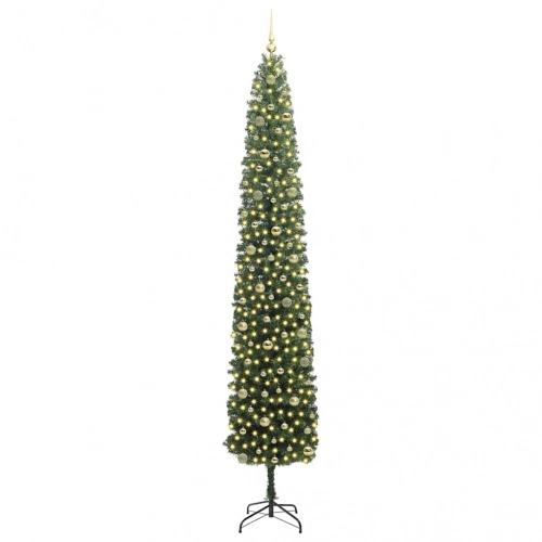 Mākslīgā Ziemassvētku Eglīte With Leds Zaļa 270 Cm Pvc Vidaxl