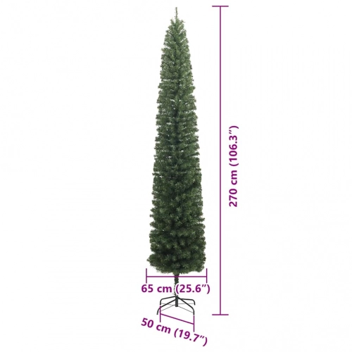 Mākslīgā Ziemassvētku Eglīte With Leds Zaļa 270 Cm Pvc Vidaxl