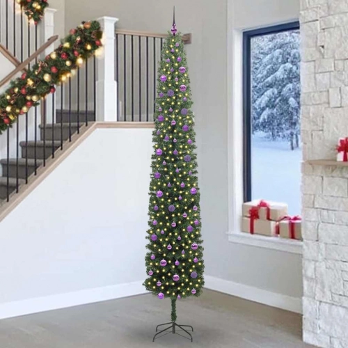 Mākslīgā Ziemassvētku Eglīte With Leds Zaļa 270 Cm Pvc Vidaxl