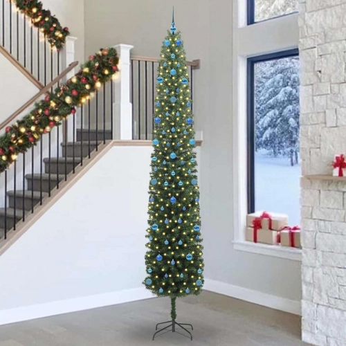 Mākslīgā Ziemassvētku Eglīte With Leds Zaļa 300 Cm Pvc Vidaxl